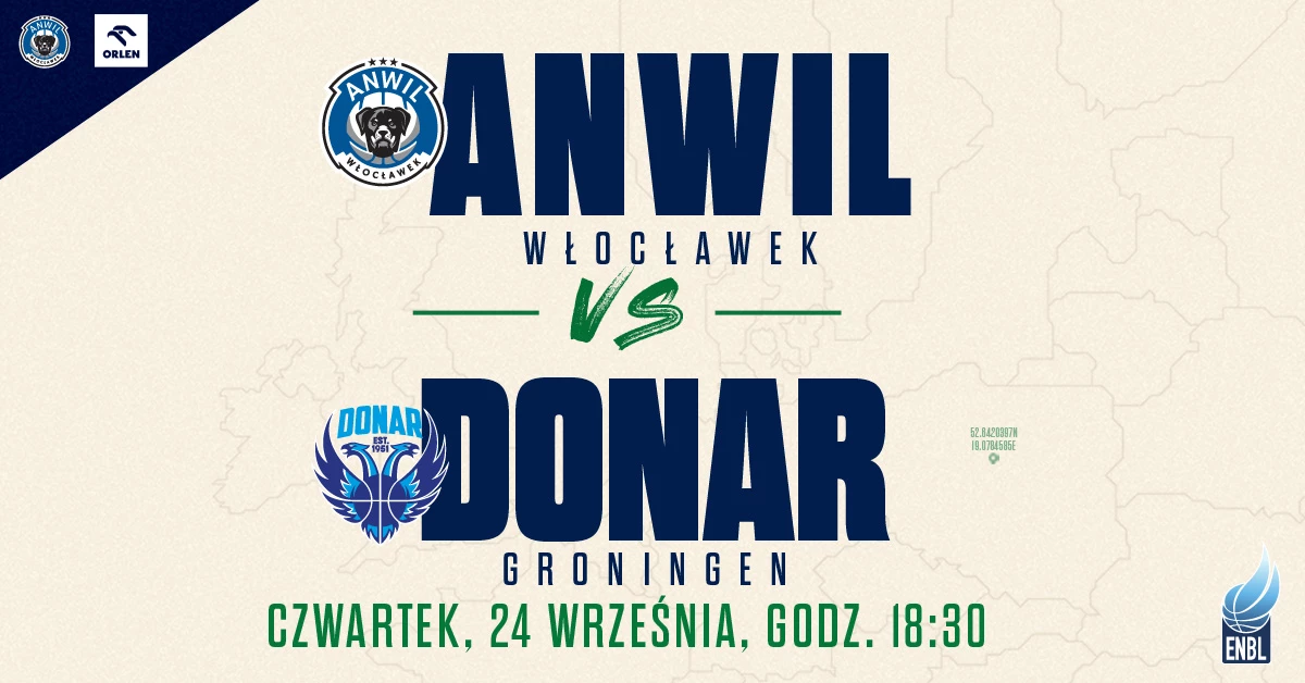 Anwil Włocławek vs Donar Groningen